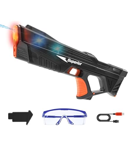 Amazon.co.jp: HAETIN 水鉄砲 電動ガン ぷよぷよボール 銃 排挟式
